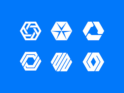 Hexagon exploration brand branding hexagon industrial logo mark