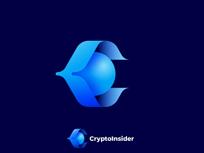 CryptoInsider branding c crypto illustration letter logo mark monogram
