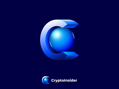 CryptoInsider branding c coin eye icon illustration letter logo mark monogram