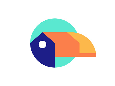 Toucan Villas bird brand branding hotel house icon illustration logo mark resort toucan