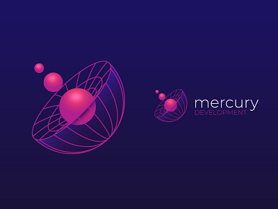 Mercury - Logo Redesign black hole logo mercury planets rebrnd redesign software space