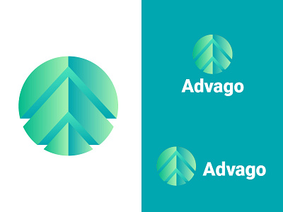 Advago a arrow brand branding circle growth icon letter logo mark marketing up