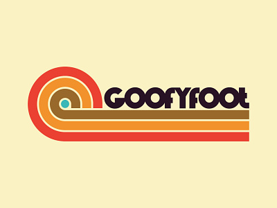 GoofyFoot brand branding g letter logo mark sea surf surfing waves