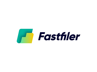 Fastfiler branding file folder letter logo mark vector