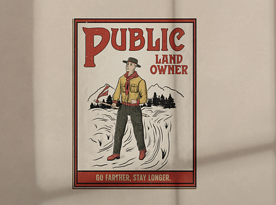 Public Land Owner Magazine Cover branding design illustration typography