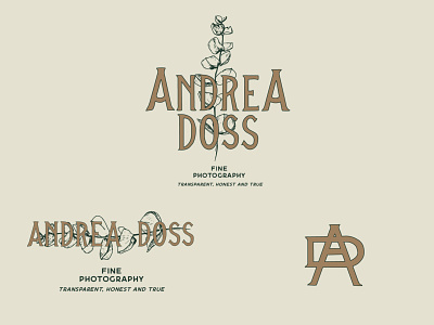 Brand identity for Andrea Doss Photo branding design illustration logo typography