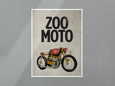 Zoo Moto Poster branding design illustration typography