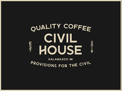 Type lockup for Civil House Coffee branding design logo typography