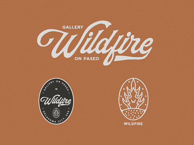 Brand Kit for Wildfire Gallery branding design illustration logo typography