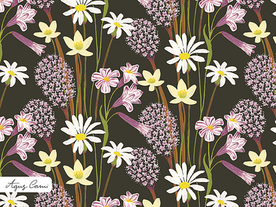 Stripy vintage floral pattern botanical illustration floral pattern handmade home decor illustration nature pattern design repeat pattern surface pattern designer textile design