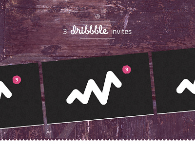 3 Dribbble invites giveaway card dribbble invitation invite