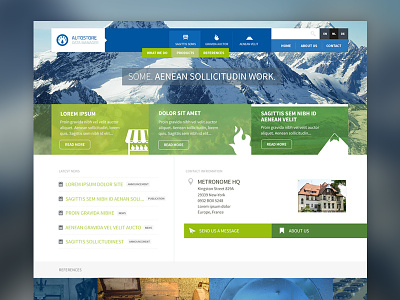 New website design blue clean flat green modern ui webdesign