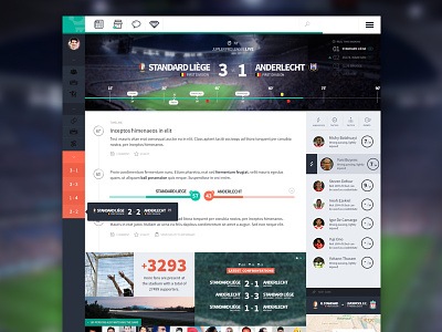 Football App - Live Game part 2 clean dashboard football minimal soccer sport stats timeline ui