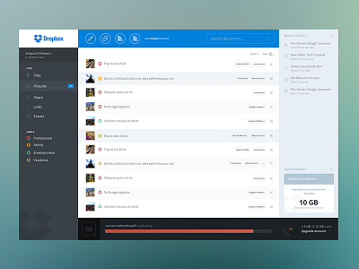 Dropbox redesign concept