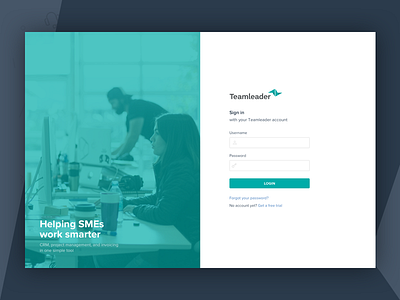 Login Redesign of Teamleader