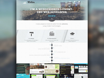 Portfolio design - Webbb belgium portfolio skills timeline webdesign webdesigner website