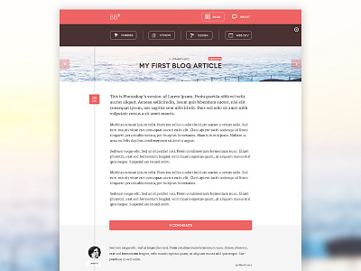 My first personal blog design blog clean flat fresh modern ui personal timeline ui webdesign