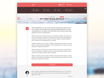 My first personal blog design