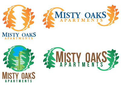 Misty Oaks Logo Redesign color logo typography