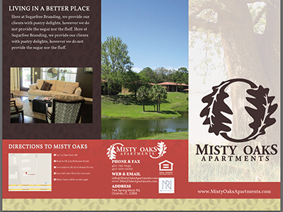 Misty Oaks Tri Fold Design