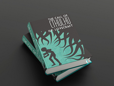 Call of Cthulhu Book Cover design flat minimal typography vector