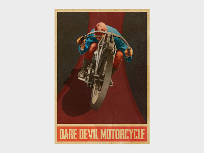 Dare Devil Motorcycle caferacer daredevil motorcycle old poster racing retro speed vintage