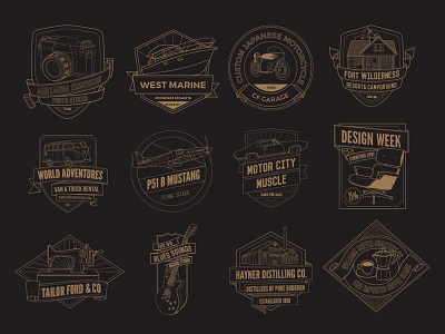 Illustrated Badge Template Pack