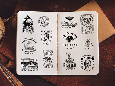 32 Vintage Logo Templates + Extras