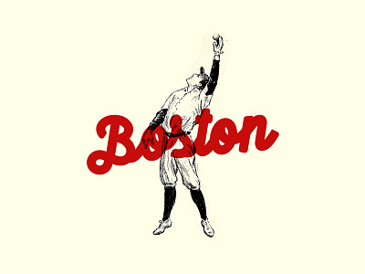 Typeface baseball boston font logo retro script type typeface typo vintage