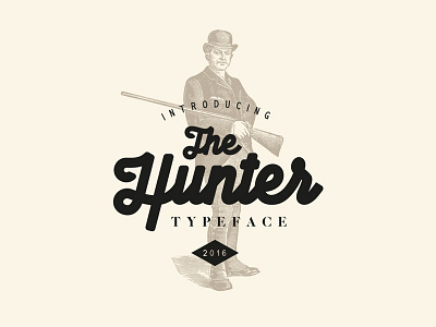 The Hunter Typeface adventure bold cursive font hunter identity lettering retro script typeface vintage