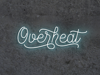 Overheat Typeface branding cursive font identity lettering light logo neon overheat script typeface vintage