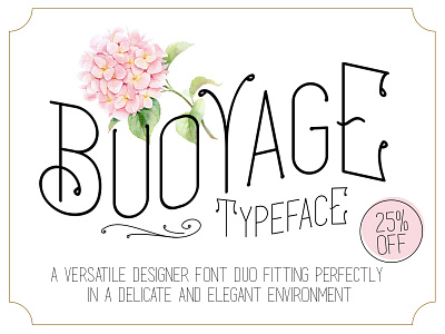 Buoyage Typeface blossom classic design display font graphic retro thin typeface vintage wedding