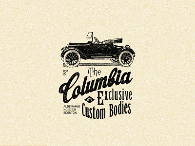 The Columbia - Vintage Logo Template car clothing design graphic logo old retro t shirt templates tishirt vintage