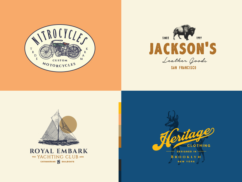 Vintage Logo Templates By Liviu Antonescu On Dribbble