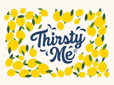 Thirsty Me font handrawn handwriten identity juice lemon lettering logo marker thirsty typeface