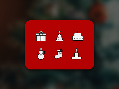 Icon set app christmas dailyui dailyuichallenge figma icon icon set iconography icons ui vector