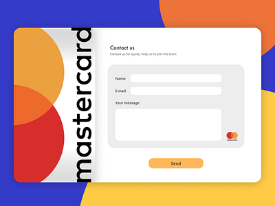 Contact us (Mastercard) card contactus dailyui dailyuichallenge design figma graphic minimal uidesign uiux ux vector web webdesign 디자인
