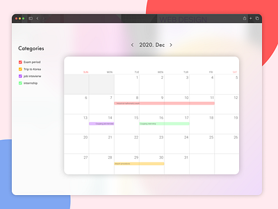Calendar dailyui dailyuichallenge design figma flat ui uidesign uiux ux web