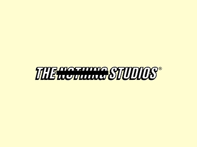 The Nothing Studios 3d beige black brand fashion logo nothing studio white