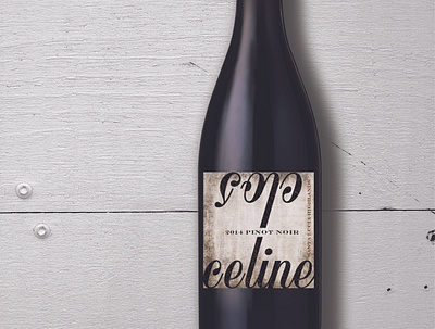 Clos Celine Pinot Noir package design packaging wine label