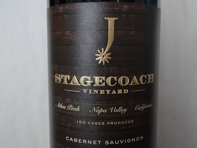 Stagecoach Vineyard, JRV Cabernet Sauvignon Wine Label