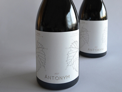 Antonym 2017 Vintage Wine Label illustration package design wine label