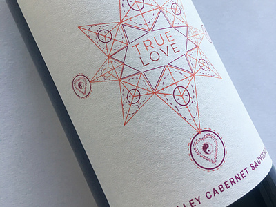 True Love Wine Label Package Design