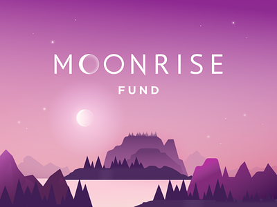 Moonrise fund creators design fund glitch illustration logo moon moonrise