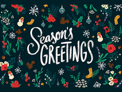 GitHub Holiday Card 2017 card commit git github holiday holidays octocons seasons greetings ship it squirrel