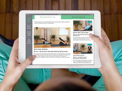 Yoga by Numbers – Recommended Screen app exercise ios ipad recommended ui video yoga