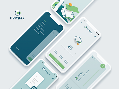 Nowpay App illustration logo minimal app money payment transaction ui