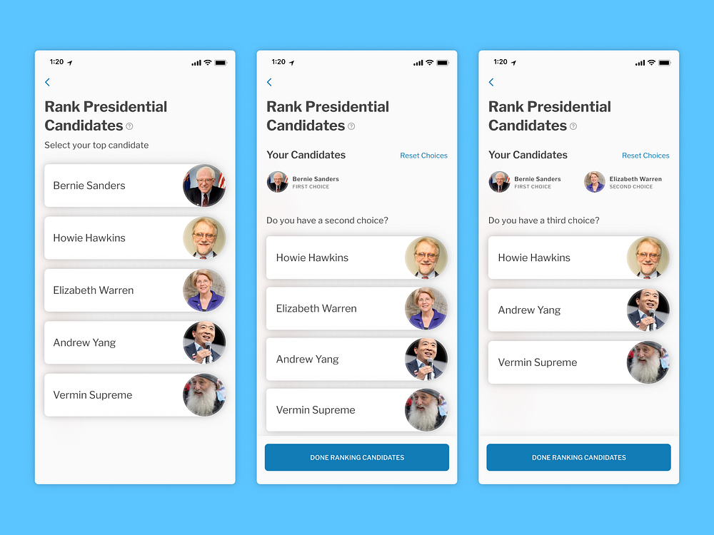 Browse thousands of Voting App UI images for design inspiration | Dribbble