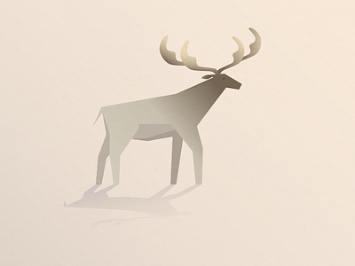 Sunday Elk antlers character deer elk illustration low poly minimal shadow shape simple stag