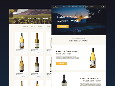 Winery Website Design ecommerce ui ux ux ui design webdesign